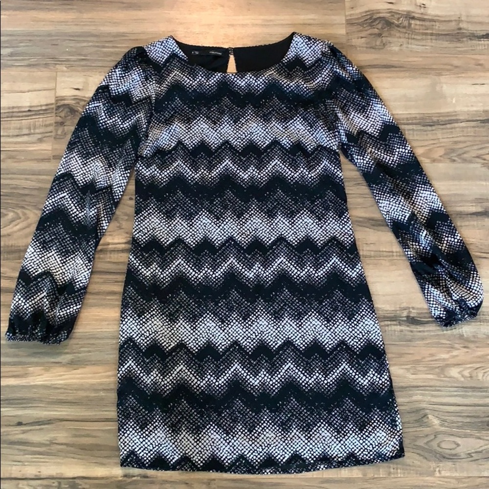 Maurice’s chevron black & white long sleeve dress